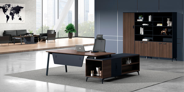 福瑪仕辦公家具|維納系列板式經理桌文件柜組合展示視頻